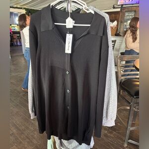 The Drop Women's Black Button Down Shirt